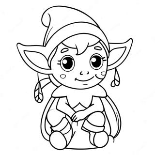 Cute Elf Coloring Page 28756-26018