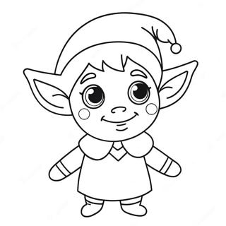 Cute Elf Coloring Page 28756-26020