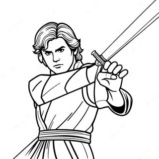 Anakin Skywalker Lightsaber Duel Coloring Page 28767-26029