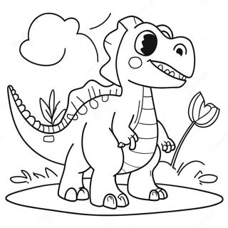 Dinosaur Valentines Coloring Page 28796-26052