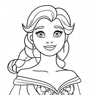 Elsa Halloween Coloring Page 28816-26067