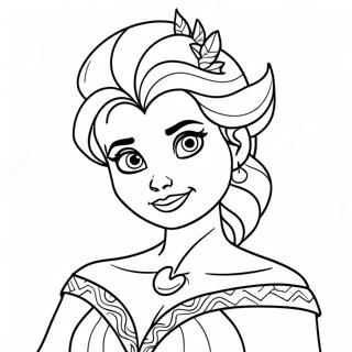 Elsa Halloween Coloring Page 28816-26068