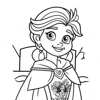 Elsa In Spooky Costume Coloring Page 28817-26069