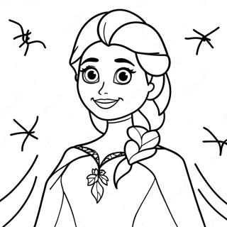 Elsa In Spooky Costume Coloring Page 28817-26071