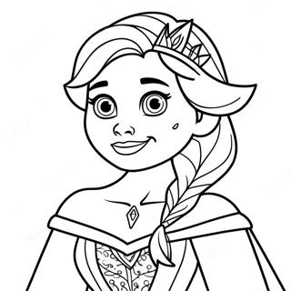 Elsa In Spooky Costume Coloring Page 28817-26072