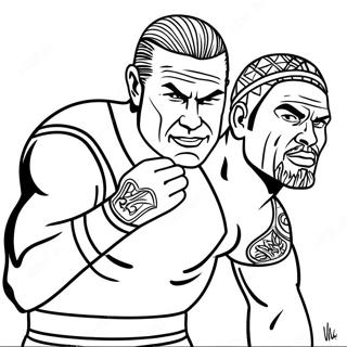 Wwe Superstars In Action Coloring Page 28827-26077