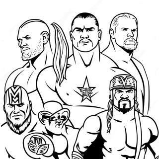 Wwe Superstars In Action Coloring Page 28827-26078