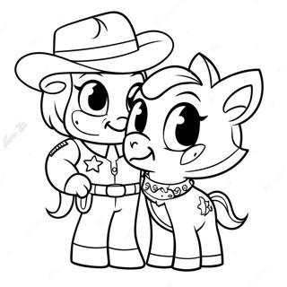 Sheriff Callie With Her Horse Coloring Page 28847-26093