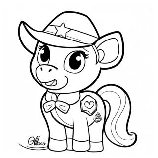 Sheriff Callie With Her Horse Coloring Page 28847-26094