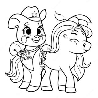 Sheriff Callie With Her Horse Coloring Page 28847-26095