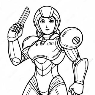 Samus Aran In Power Suit Coloring Page 28857-26101