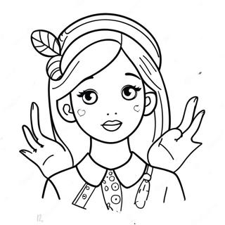 Cute Tumblr Girl Coloring Pages