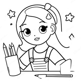 Cute Tumblr Girl Coloring Page 28886-26124