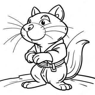 Splinter In Action Coloring Page 28897-26133