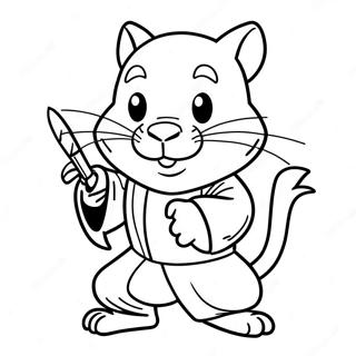 Splinter In Action Coloring Page 28897-26135