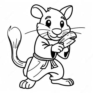 Splinter In Action Coloring Page 28897-26136