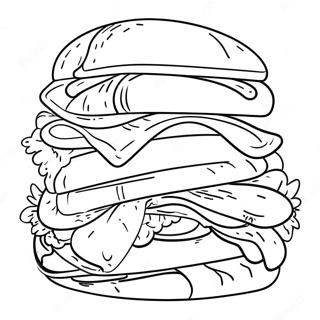 Sandwich Coloring Page 28906-26138