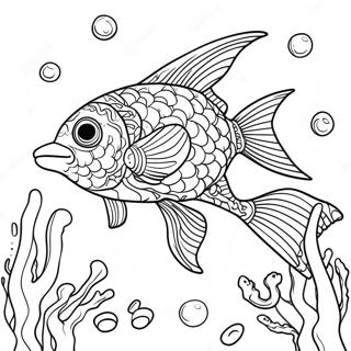 Majestic Seawing Underwater Scene Coloring Page 28927-26157