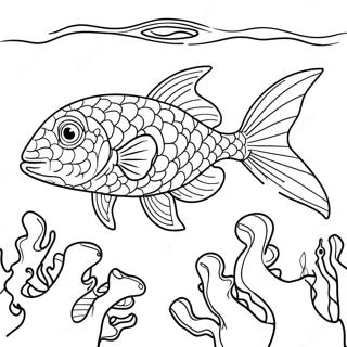 Majestic Seawing Underwater Scene Coloring Page 28927-26158