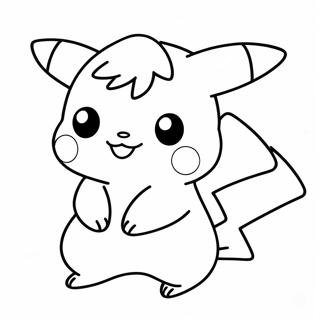 Cute Chibi Pikachu Coloring Page 28937-26165