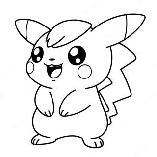 Cute Chibi Pikachu Coloring Page 28937-26167