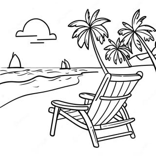 Colorful Dominican Republic Beach Scene Coloring Page 28947-26176