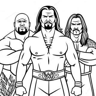 Wwe Superstars In Action Coloring Page 28967-26189