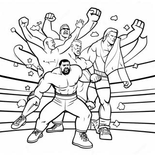 Wwe Superstars In Action Coloring Page 28967-26191