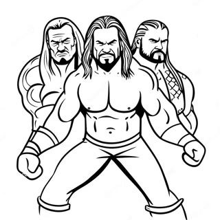 Wwe Superstars In Action Coloring Page 28967-26192