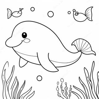 Cute Whale Coloring Page 28986-26204