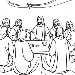 Jesus Teaching The Apostles Coloring Page 29007-26224