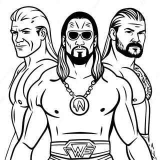 Wwe Superstars In Action Coloring Page 29027-26237