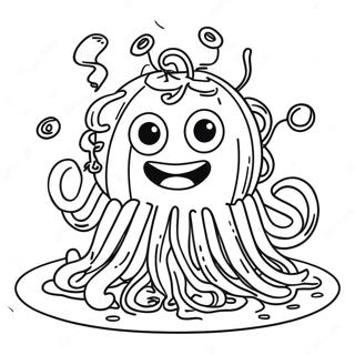 Funny Spaghetti Monster Coloring Page 29057-26262