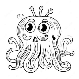 Funny Spaghetti Monster Coloring Page 29057-26263