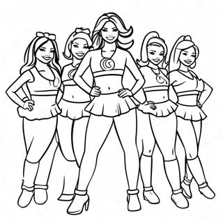 Indianapolis Colts Cheerleaders Coloring Page 29067-26270