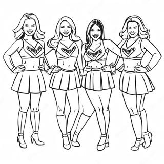 Indianapolis Colts Cheerleaders Coloring Page 29067-26271