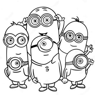 Minions In Action Coloring Page 29077-26278