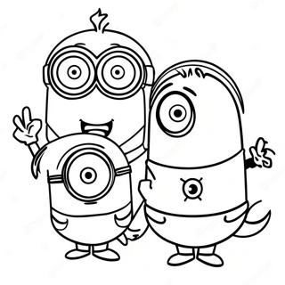 Minions In Action Coloring Page 29077-26279