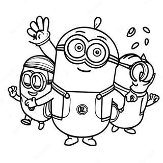 Minions In Action Coloring Page 29077-26280