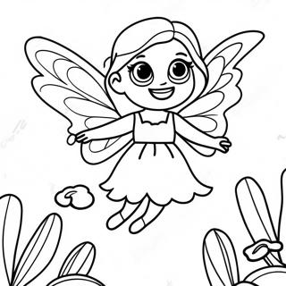 Enchanted Dark Fairy In Flight Coloring Page 29087-26285