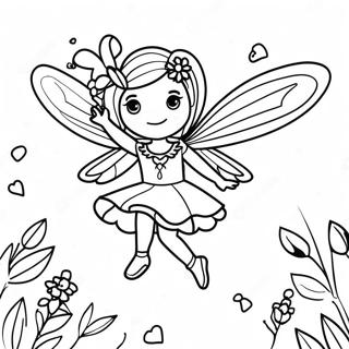 Enchanted Dark Fairy In Flight Coloring Page 29087-26286