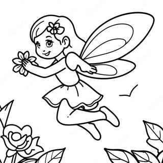 Enchanted Dark Fairy In Flight Coloring Page 29087-26287