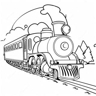 Christmas Train Coloring Pages