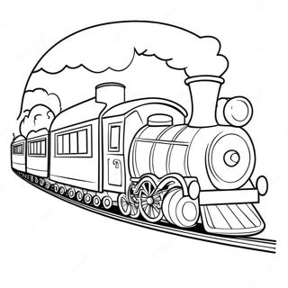 Festive Christmas Train With Gifts Coloring Page 29107-26301