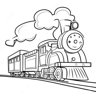 Festive Christmas Train With Gifts Coloring Page 29107-26302