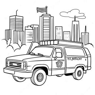 911 Emergency Vehicle Coloring Page 29116-26306