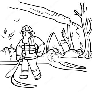 Firefighter At The Scene Coloring Page 29117-26312