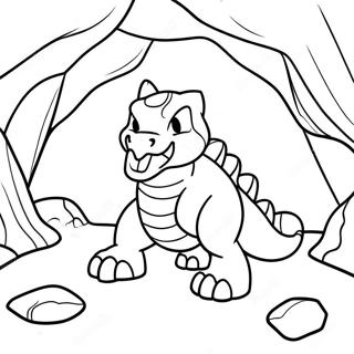 Onix In A Rocky Cave Coloring Page 29127-26318