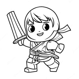 Nya Ninjago In Action Coloring Page 29147-26335