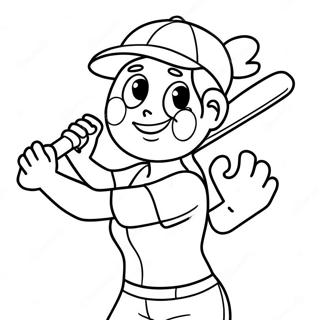 I Love Softball Coloring Page 29176-26356